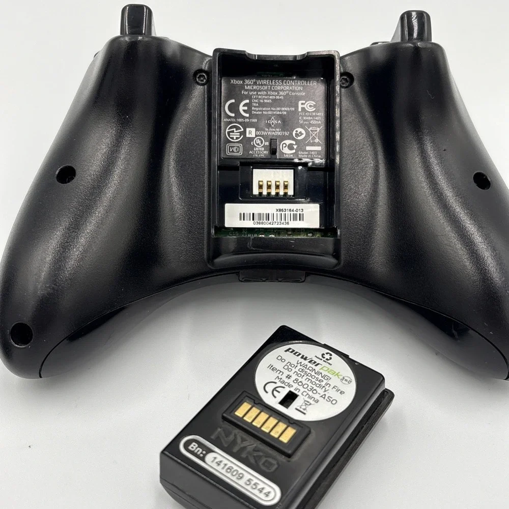 Original Microsoft Xbox 360 Wireless Black Controller